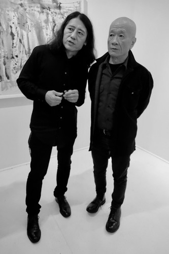 Zheng Lianjie and Tehching (Sam) Hsieh at art exhibition in NYC 2 of 2