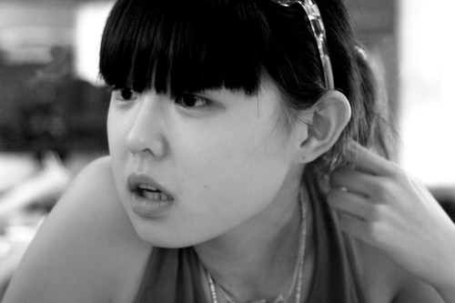 Zhang Xue, young model, in Beijing restaurant