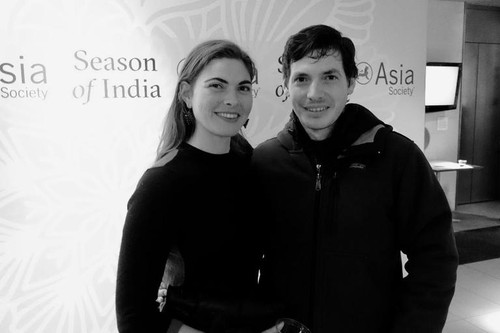 Odette Scott with brother at reception for Wen Hui’s Living Dance Studio at Asia Society