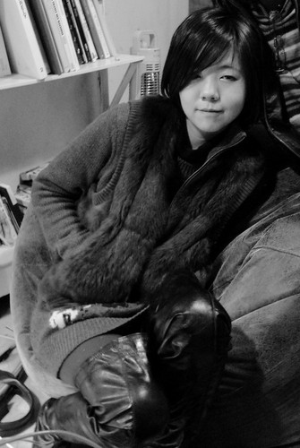 Niu Niu in her fashion studio in Kunming