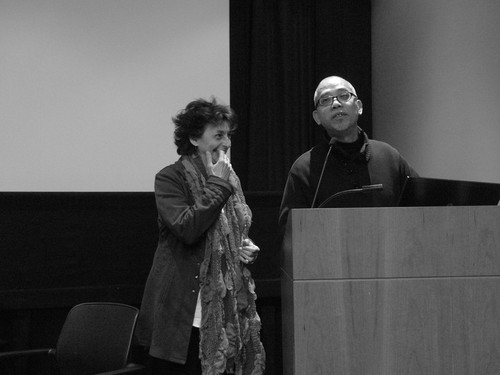 Angela Zito with Wu Wenguang at NYU 1 of 2