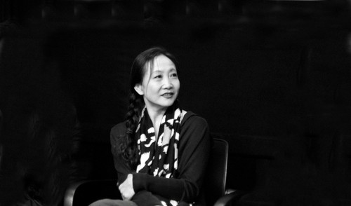 Wen Hui after the screening of her film Dance with Third Grandmother at NYU