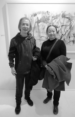 Huang Xiang and Zhang Ling at Zheng Lianjie's exhibition in NYC