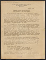 "Message from the National Director to the Residents of Relocation Centers"