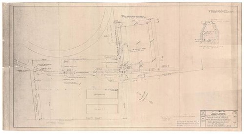 Santa Clara County Fairgrounds, plot plan, swine and sheep building, sheet no. 1