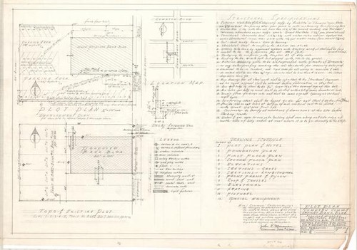 Compton Community and Savings Bank, plot plan, sheet no. 1