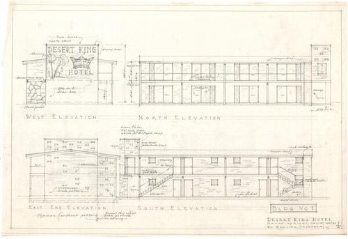 Desert King Hotel, building no. 1 elevations, sheet no. 4