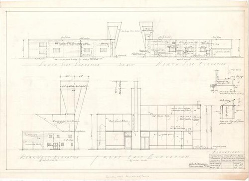 Compton Community and Savings Bank, elevations, sheet no. 5