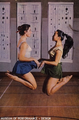 June Watanabe and Sylverline Edgerton rehearsing "Orders of the Air", 1957