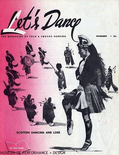 Cover of "Let's Dance" magazine, featuring Carlos Carvajal, November 1954