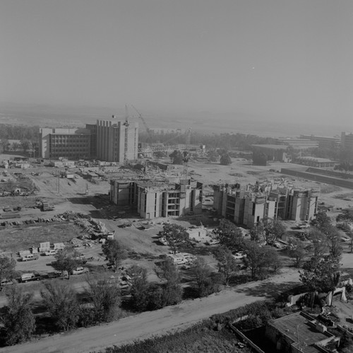 Aerial view of Muir College campus construction, UC San Diego