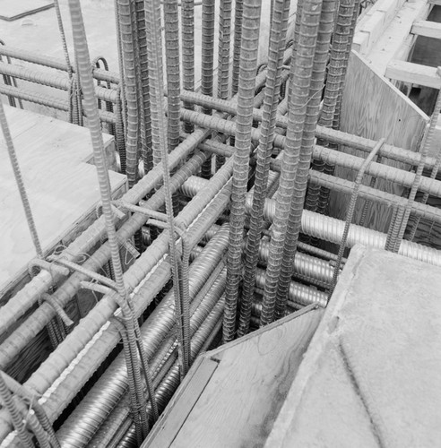 Rebar in Geisel Library construction, UC San Diego