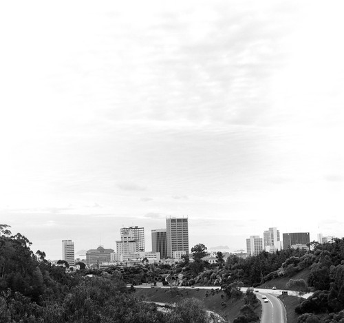 Aerial view of San Diego and Interstate 5 (looking south)