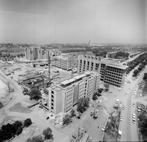 Aerial view of Muir College campus construction, UC San Diego