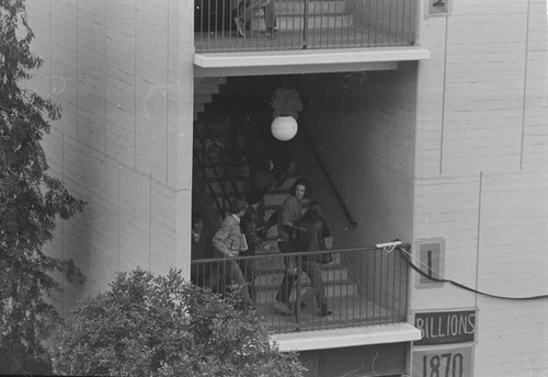 Students protesting against the Vietnam War, Urey Hall, UC San Diego