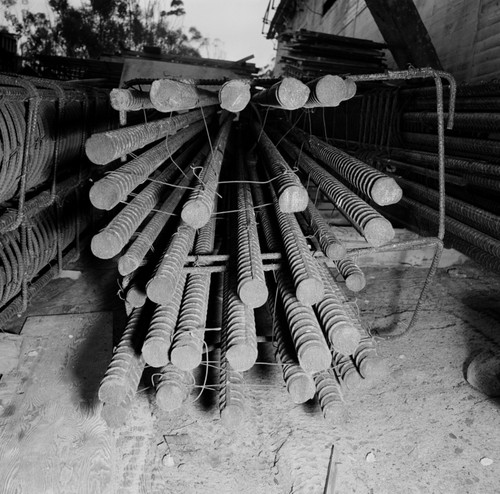 Rebar in Geisel Library construction, UC San Diego