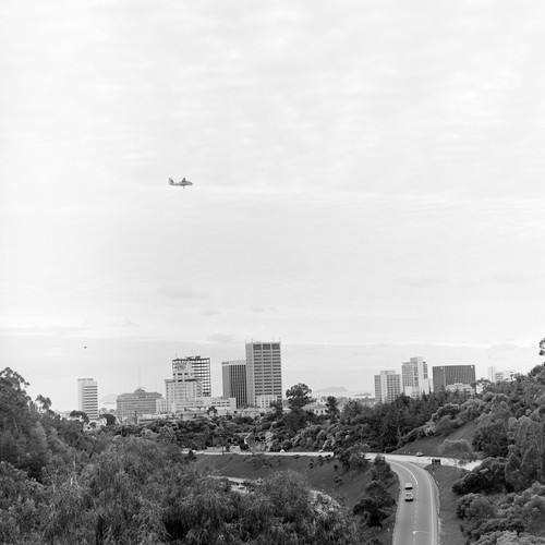 Aerial view of San Diego and Interstate 5 (looking south)