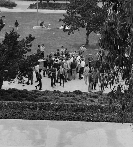 Student strike demonstration, Revelle College, UC San Diego