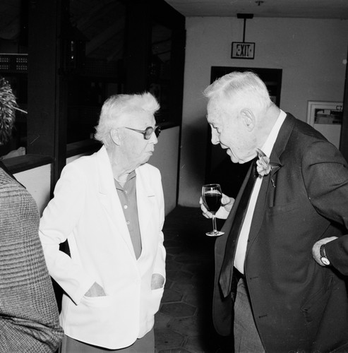 Roger Revelle and Frances L. Parker at Roger's 80th birthday party