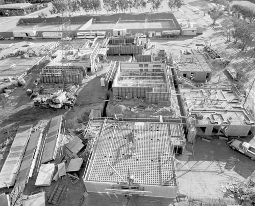 Aerial view of construction at Muir College, UC San Diego