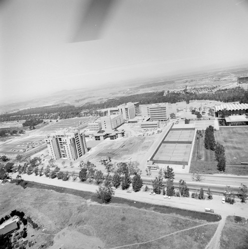 Aerial view of Muir and Revelle Colleges (looking northeast), UC San Diego