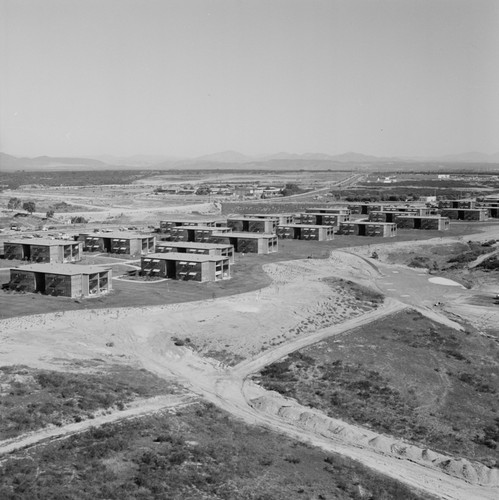 Aerial view of campus housing, UC San Diego