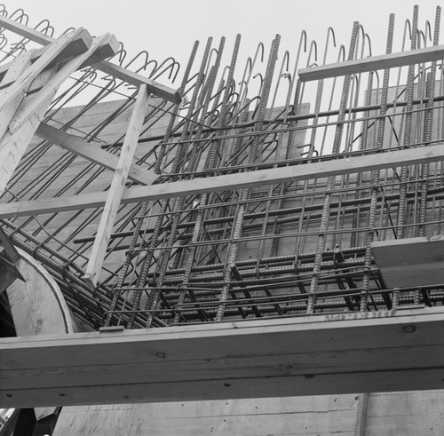 Rebar in Geisel Library construction, UC San Diego