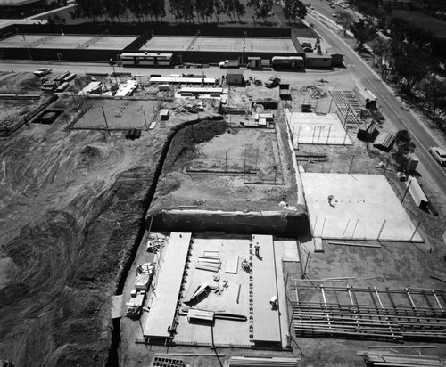 Aerial view of construction at Muir College, UC San Diego