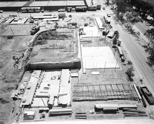 Aerial view of construction at Muir College, UC San Diego