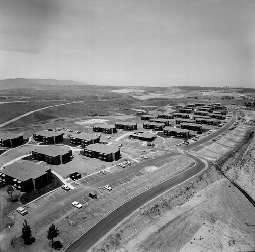 Aerial view of campus housing, UC San Diego