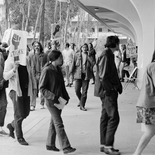 Student strike demonstration, Revelle College, UC San Diego