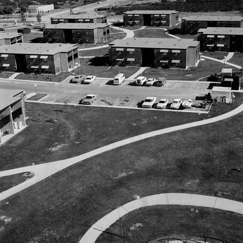 Aerial view of campus housing, UC San Diego