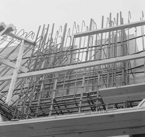 Rebar in Geisel Library construction, UC San Diego