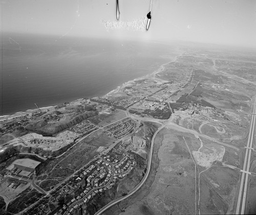 Aerial view of UC San Diego campus, Scripps Institution of Oceanography, and La Jolla