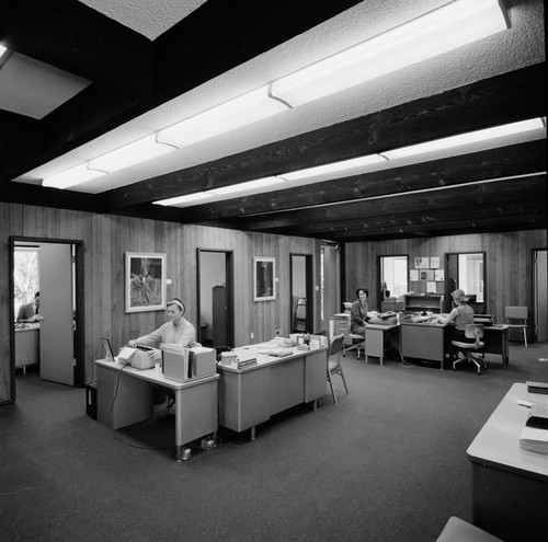 Upper office interior (looking northeast), University Extension, UC San Diego