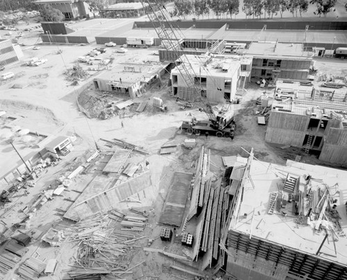 Aerial view of construction at Muir College, UC San Diego