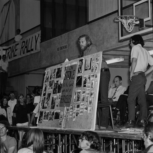 Strike assembly, close view of podium