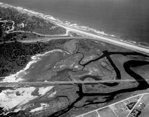 Aerial view of Los Peñasquitos Lagoon