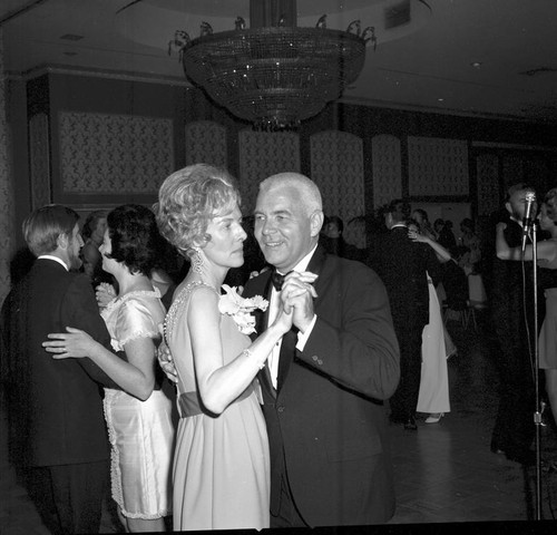 Chancellor William J. McGill dancing with his wife Ann Rowe at the UC San Diego Faculty Ball