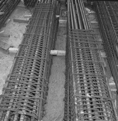 Rebar in Geisel Library construction, UC San Diego