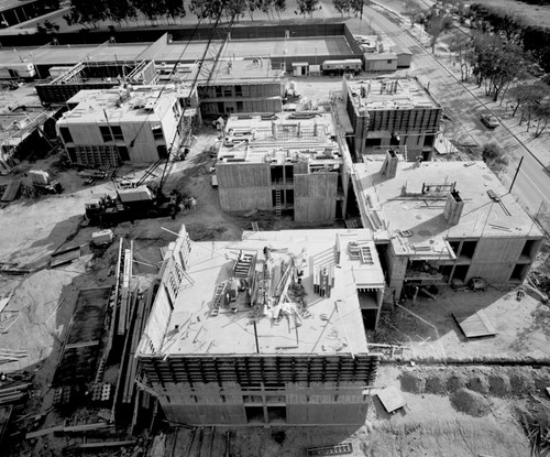 Aerial view of construction at Muir College, UC San Diego