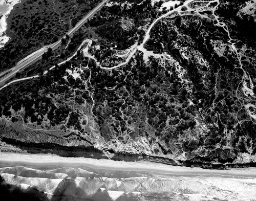 Aerial view of Torrey Pines State Reserve, north end