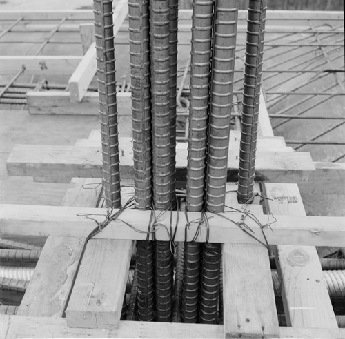 Rebar in Geisel Library construction, UC San Diego