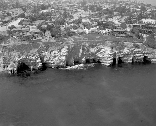 Aerial view of La Jolla sea caves