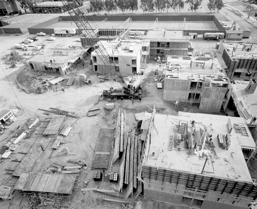 Aerial view of construction at Muir College, UC San Diego