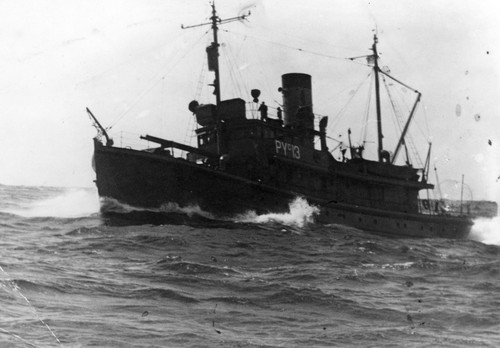 USS Jasper (PYc-13) at sea during World War II