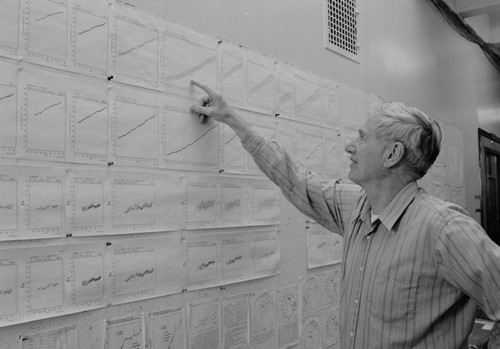 Charles David Keeling in laboratory