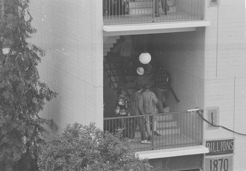 Students protesting against the Vietnam War, Urey Hall, UC San Diego