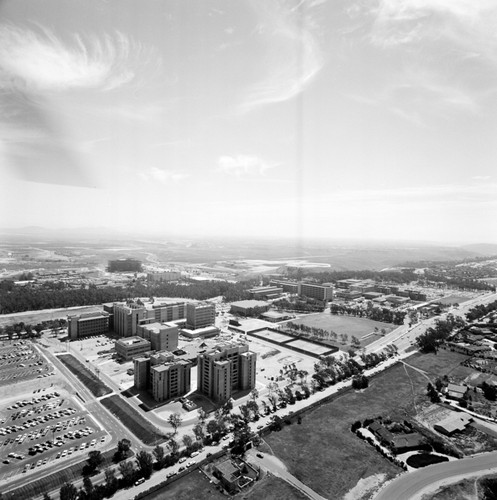 Aerial view of UC San Diego campus (looking east)