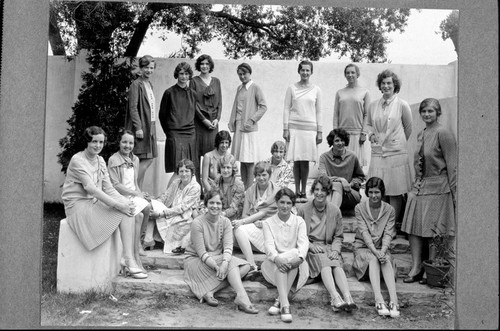 Ellen Virginia (Clark) Revelle (bottom right corner sitting) with unidentified women